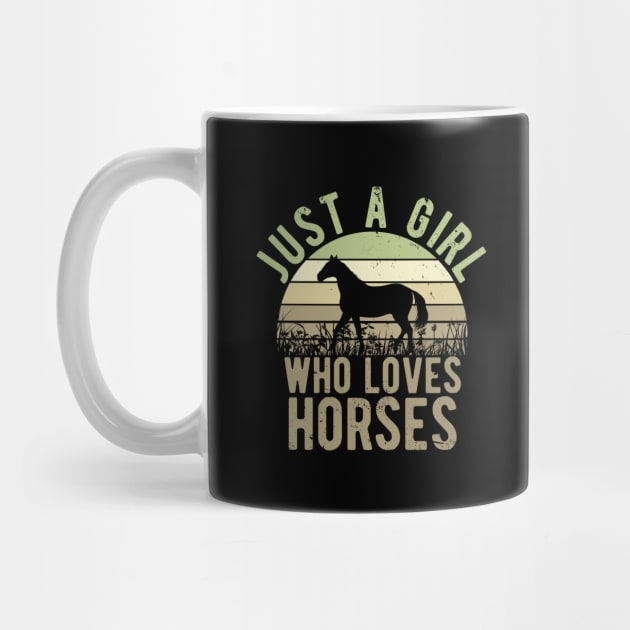 Just A Girl Who Loves Horses for Horse Lovers Gift by Zen Cosmos Official